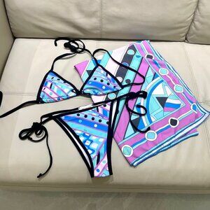 Emilio Pucci Multicolor Bikini Top